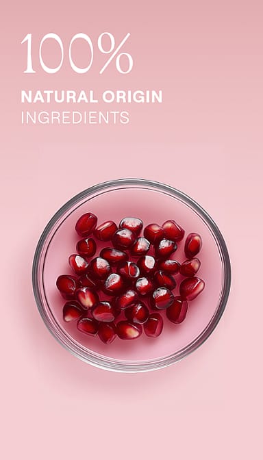 Pomegranate. 100% natural origin ingredients.