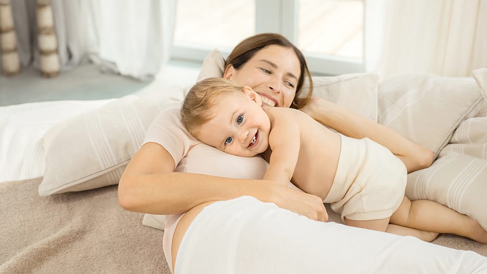 woman with baby